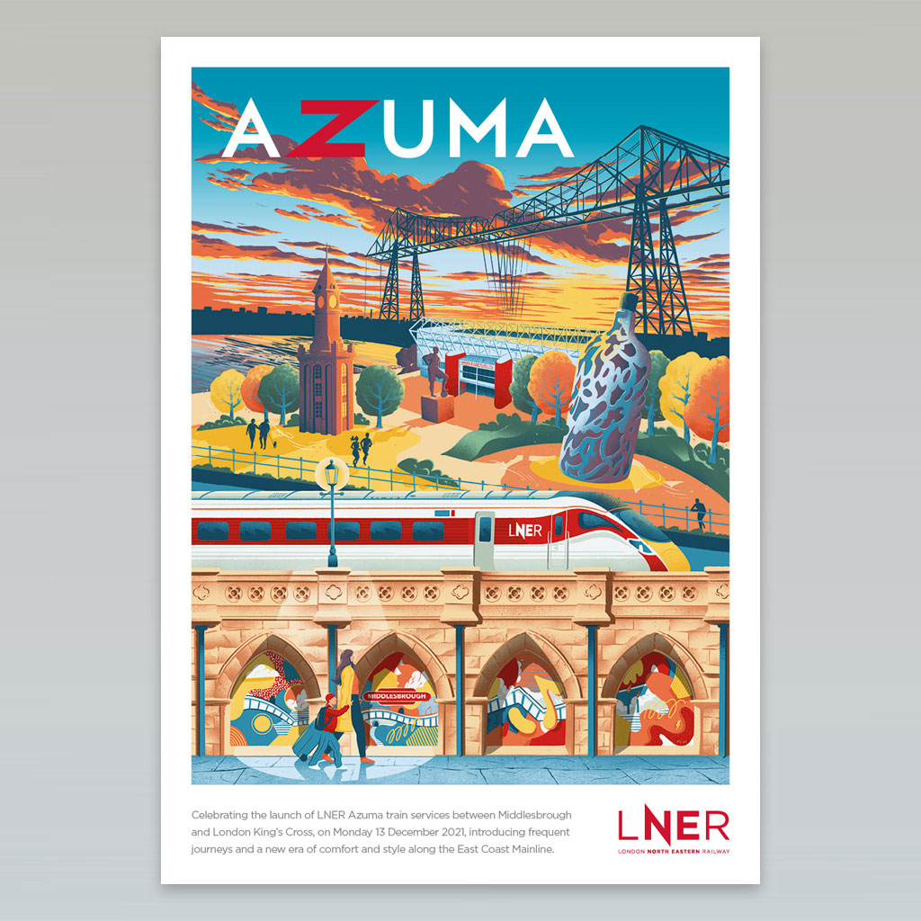 LNER Azuma Launch Poster – Middlesbrough to London King’s Cross 0